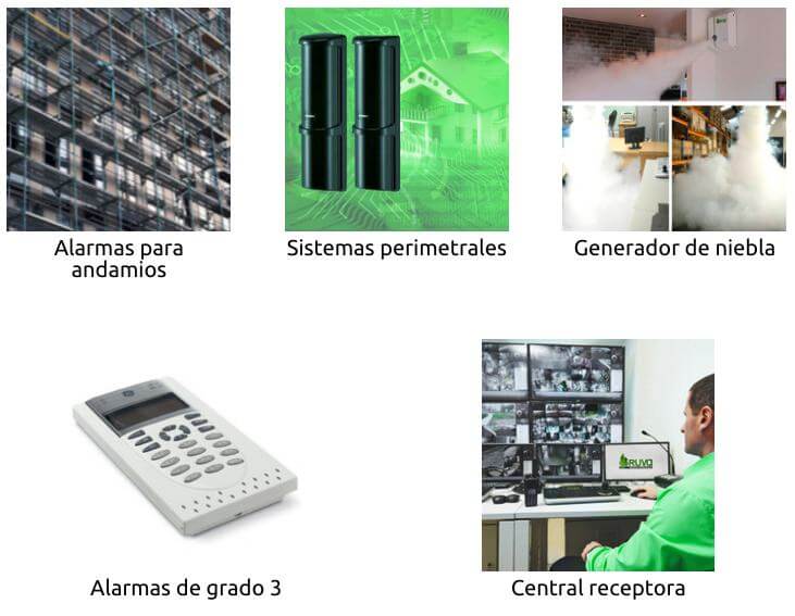 Alarmas para andamios - Sistemas perimetrales - Generador de niebla - Alarmas de grado 3 - Central receptora