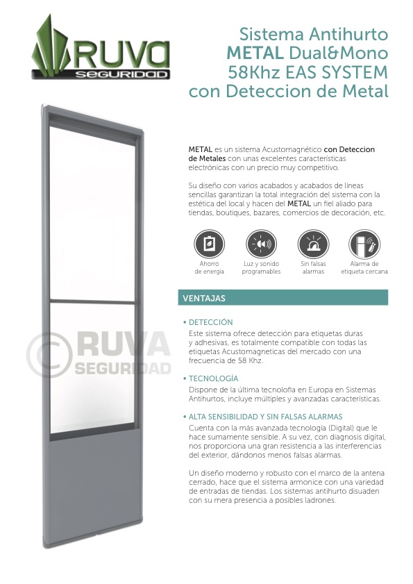 Sistema Antihurto AM modelo METAL