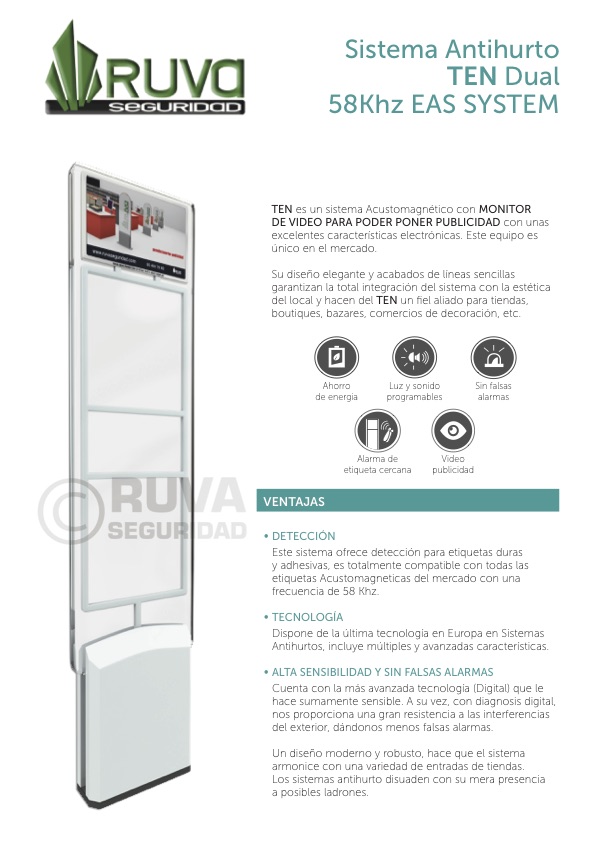 Sistema Antihurto AM modelo TEN