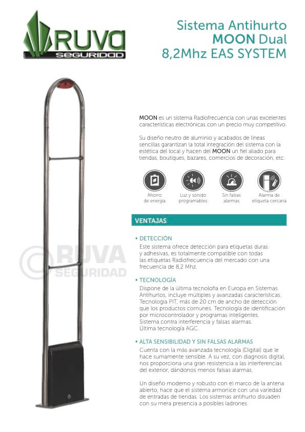 Sistema Antihurto RF modelo MOON