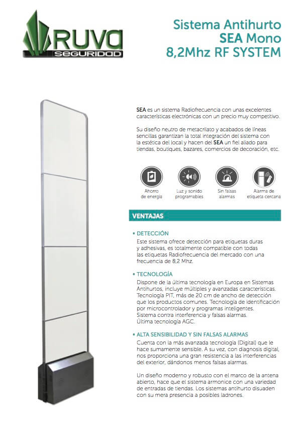 Sistema Antifurt RF model SEA