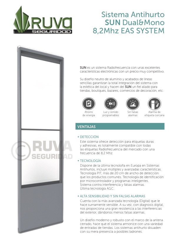 Sistema Antifurt RF model SUN